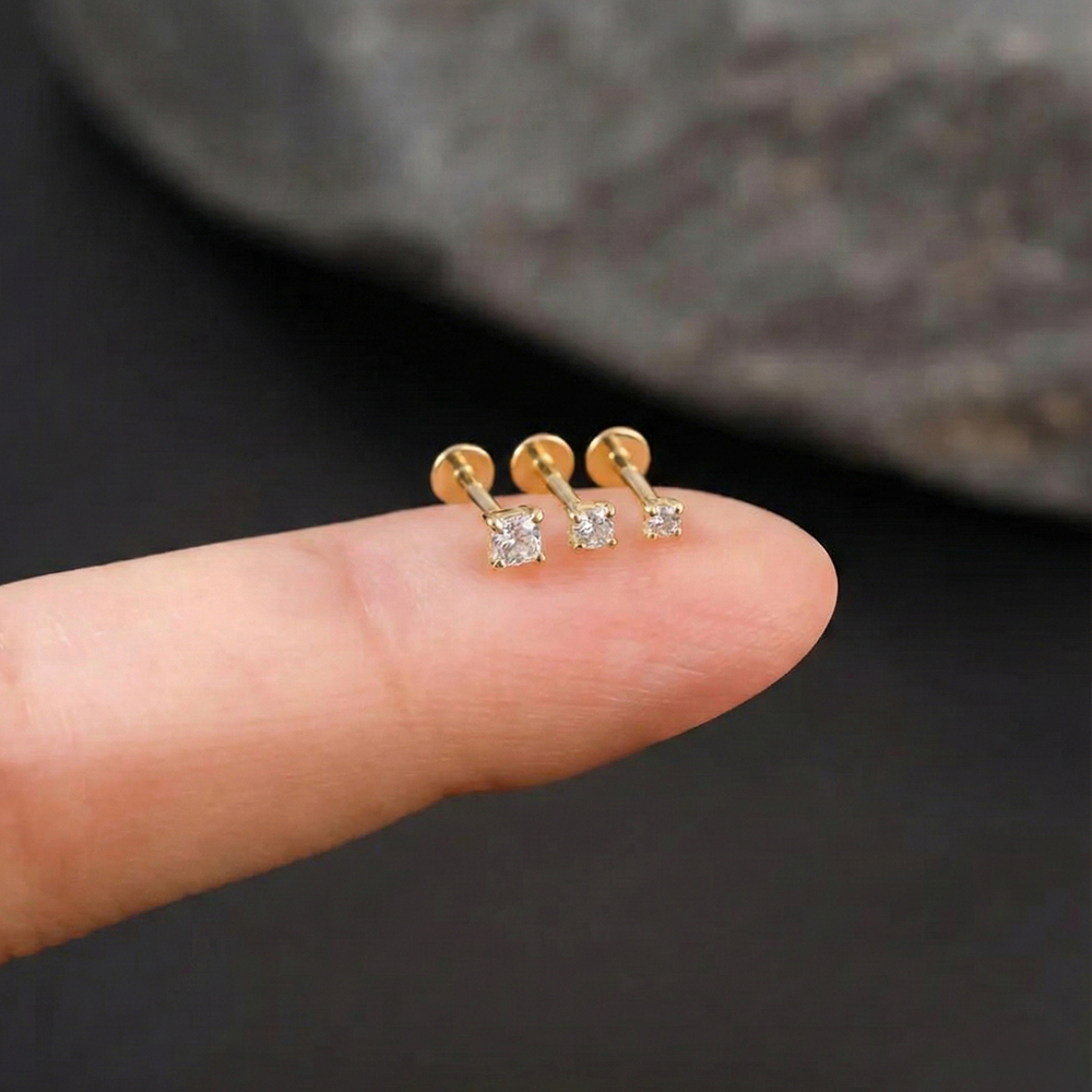 Body Jewelry Labret - Aide Pendientes de botón tipo labret