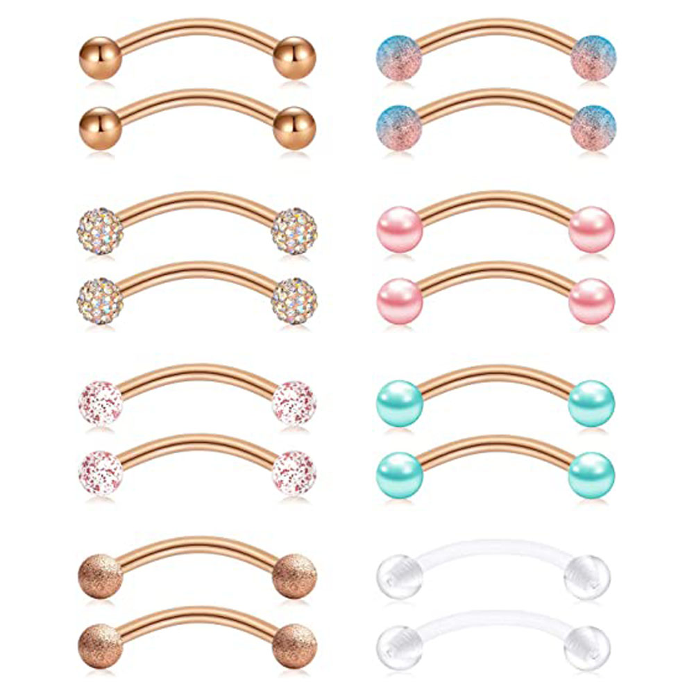 Nipple Bar Curved - Anillos largos para pezones de acero