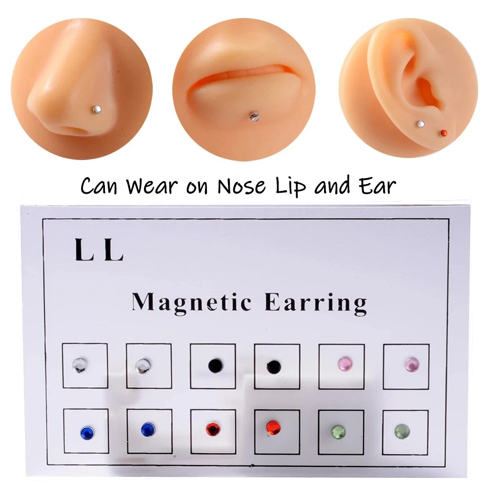 Body Jewelry Labret - 12 uds/tarjeta tramposo falso imán no