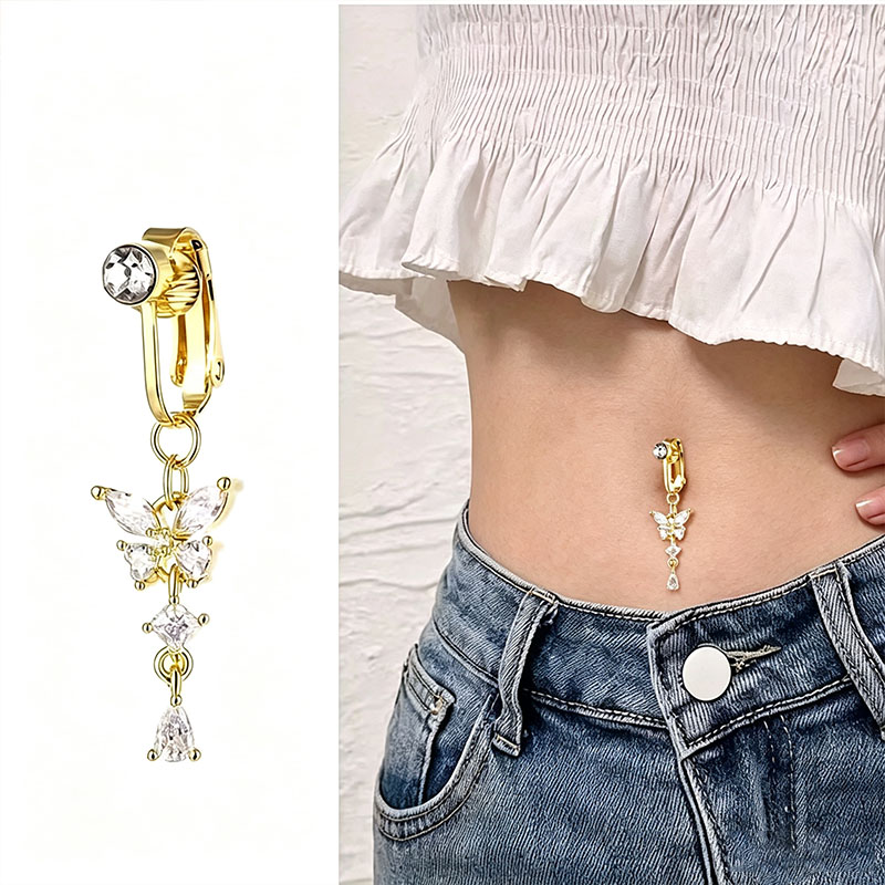 Body Jewelry Hoops - Anillo de Ombligo Falso con Diseño
