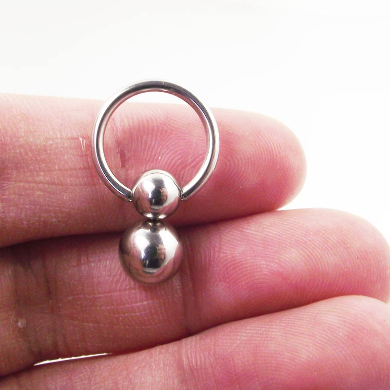 Nipple Bar Curved - Anillo de acero inoxidable de doble