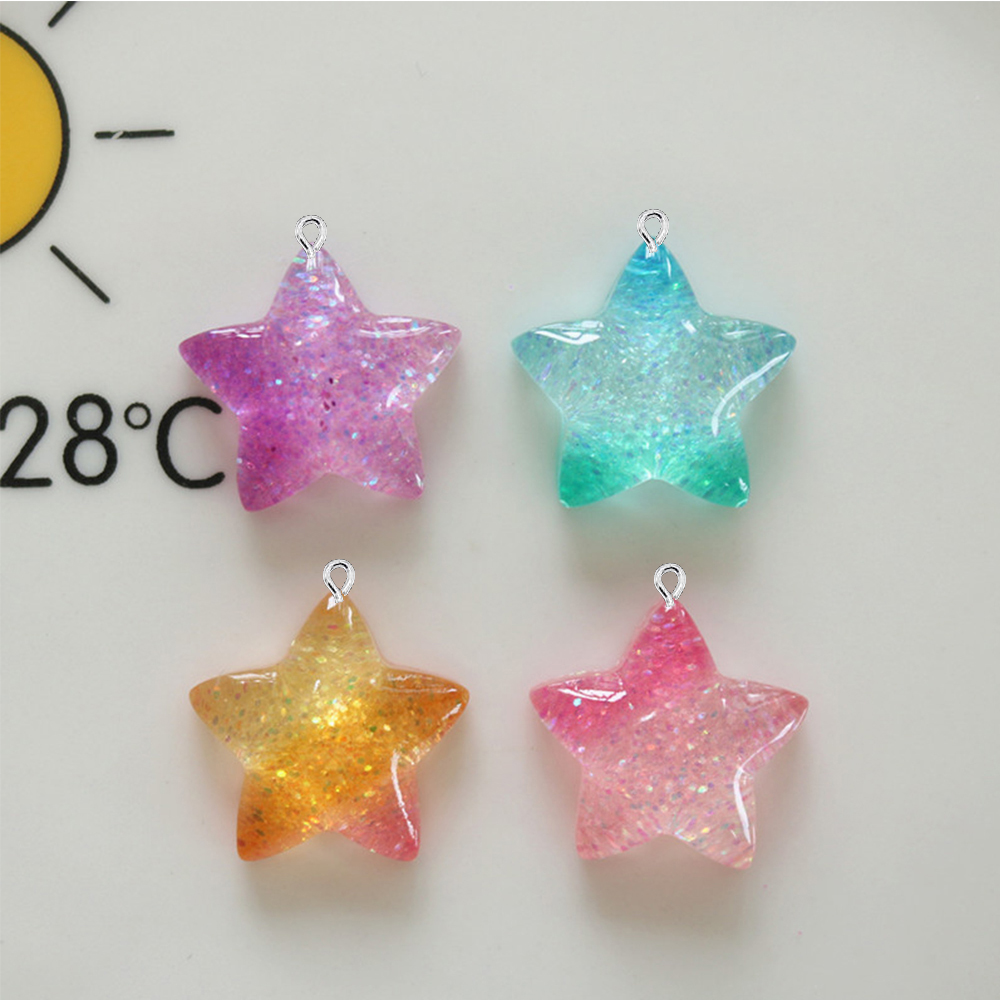 Star Flat Back - Dijes de espalda plana para pendientes,