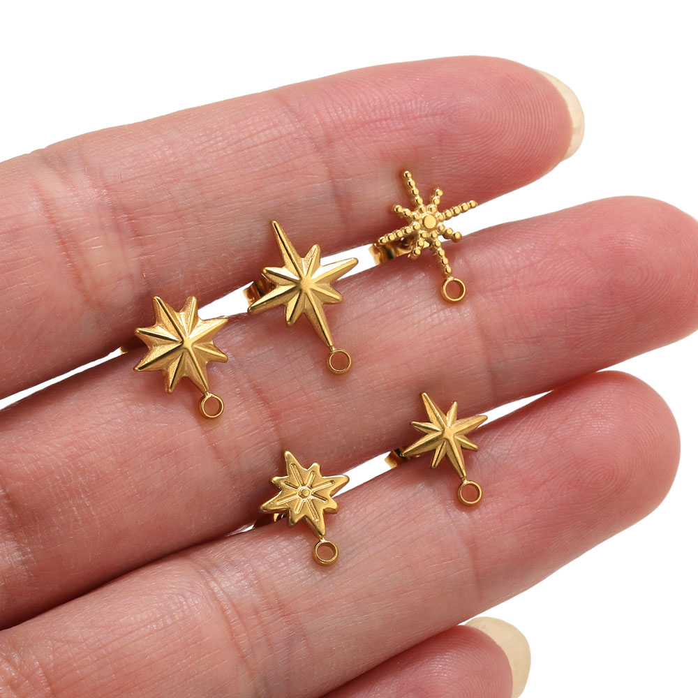 Body Jewellery - 6 piezas de aretes de estrella