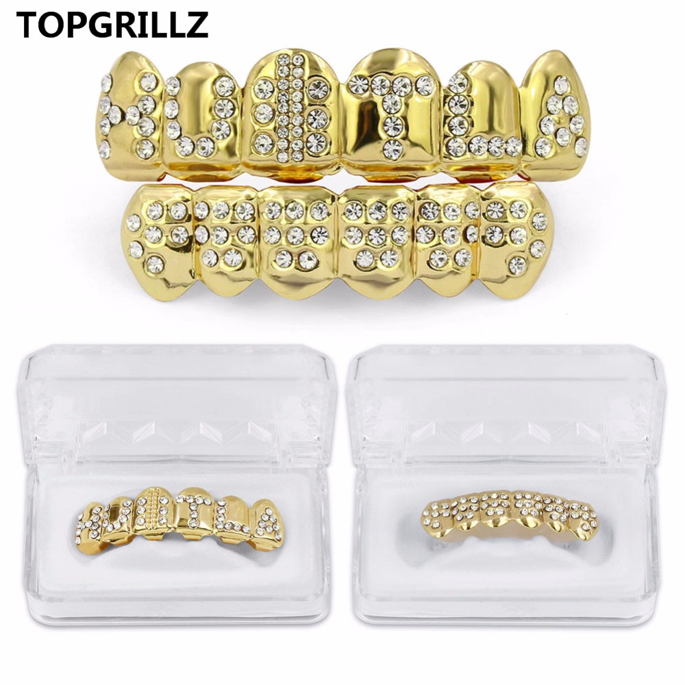 Body Jewelry Lot - TOPGRILLZ-Juego de parrillas superiores e inferiores