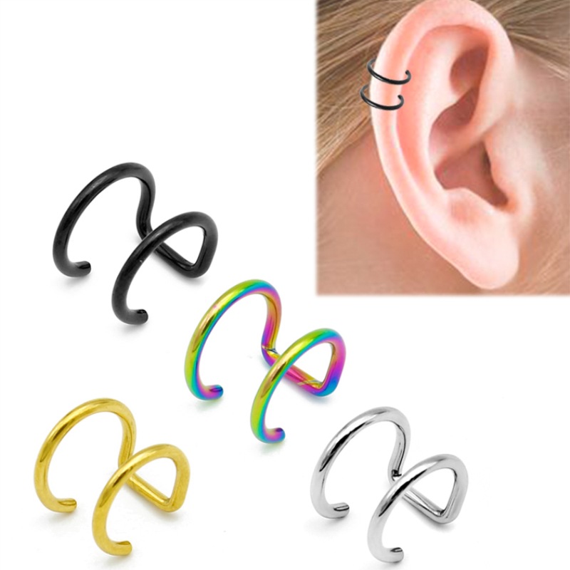 Body Jewelry Labret - 2 Piezas de Pendientes de Clip