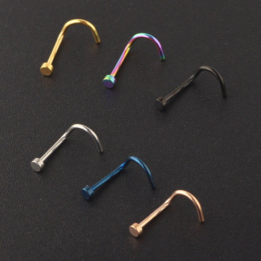 Body Jewelry Ideas - 6 piezas de piercing de nariz