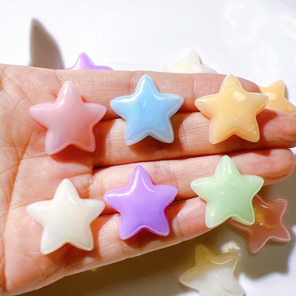 Star Flat Back - 10 Piezas de Mini Estrellas Kawaii