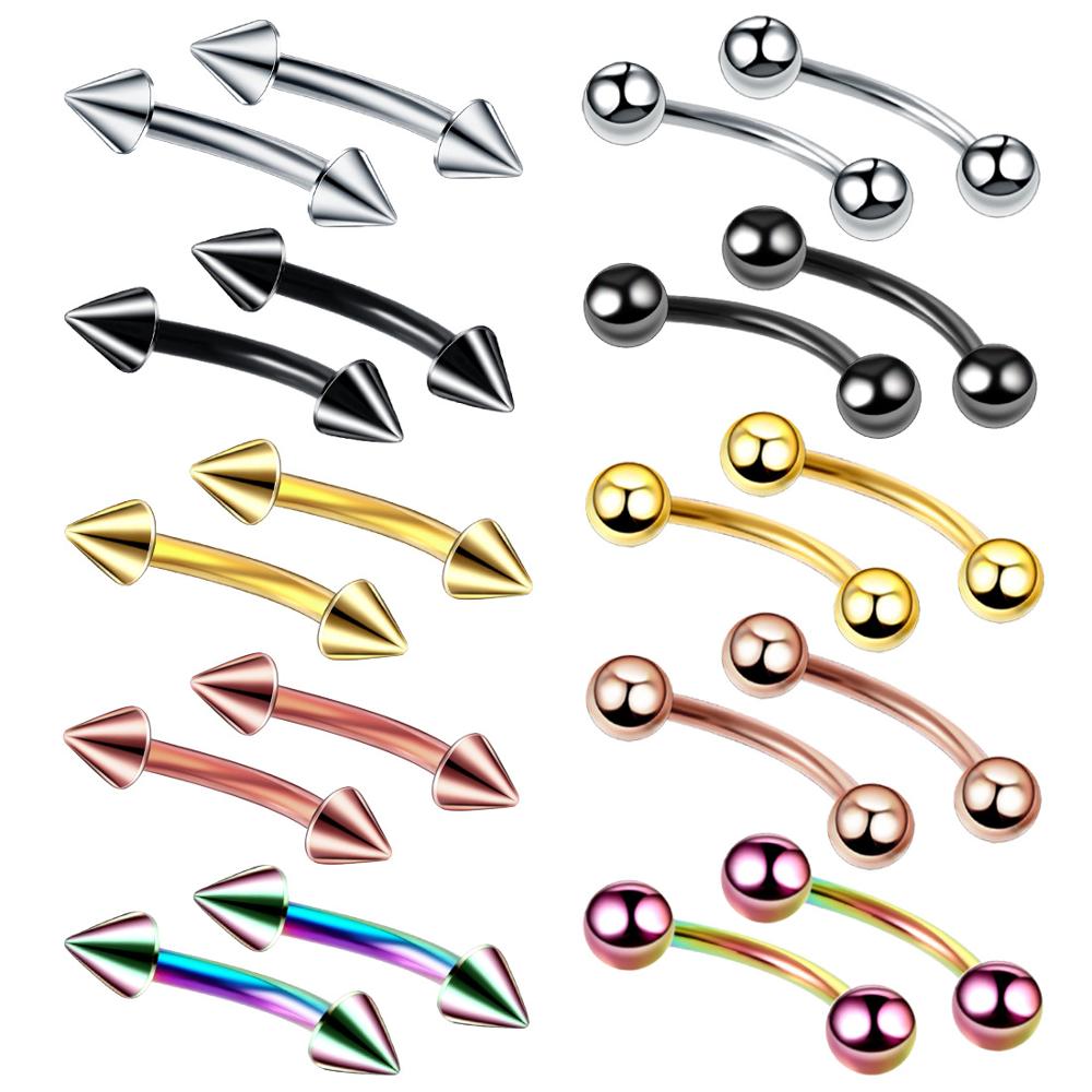 Nipple Bar Curved - Lote de 10 unidades de Piercing