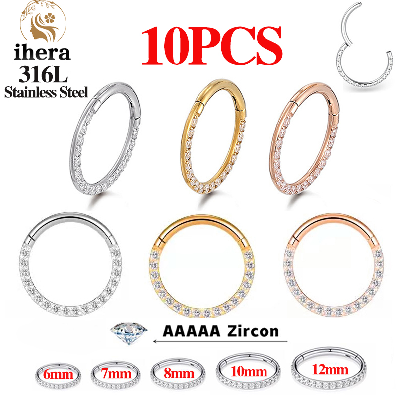 Body Jewelry Hoops - 1/10PCS Anillos de Nariz de Acero
