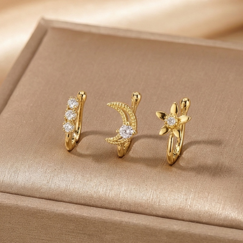 Body Jewelry Lot - Juego de 3 pinzas para la