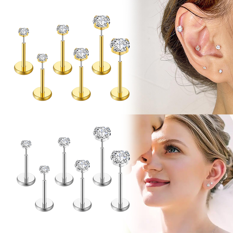 Body Jewelry Labret - Anillos de Acero Inoxidable Quirúrgico 20G/18G/16G