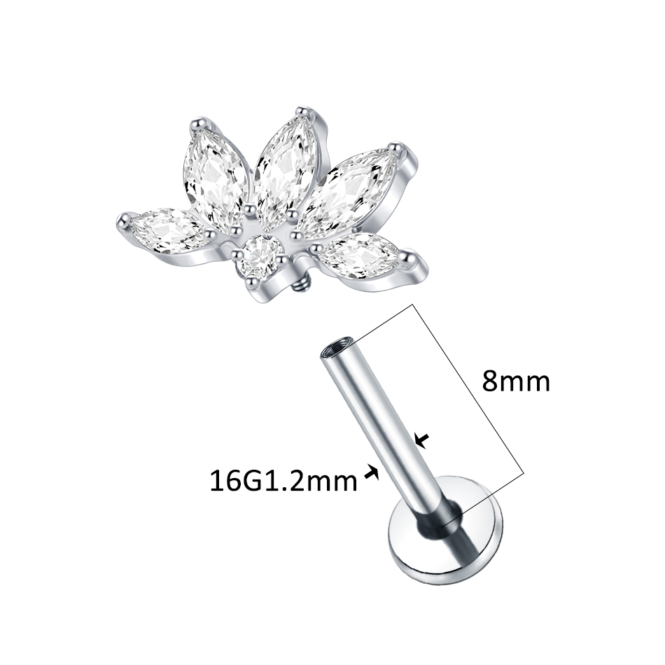 Pendiente de titanio con forma - Body Jewelry Labret reseña y precio