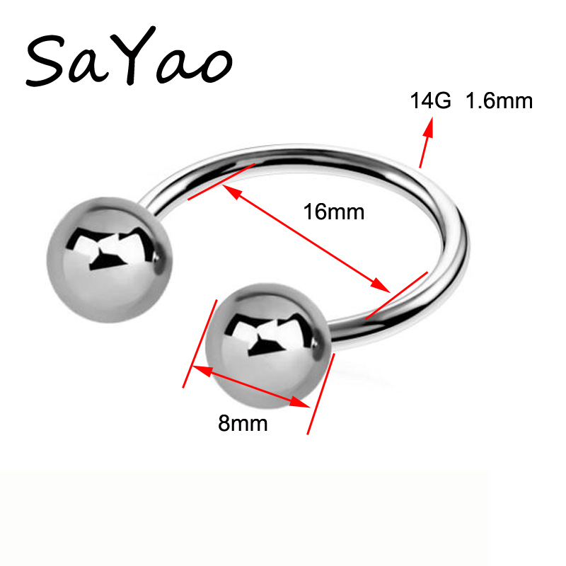 Bola grande de acero inoxidabl - Nipple Bar Curved reseña y precio