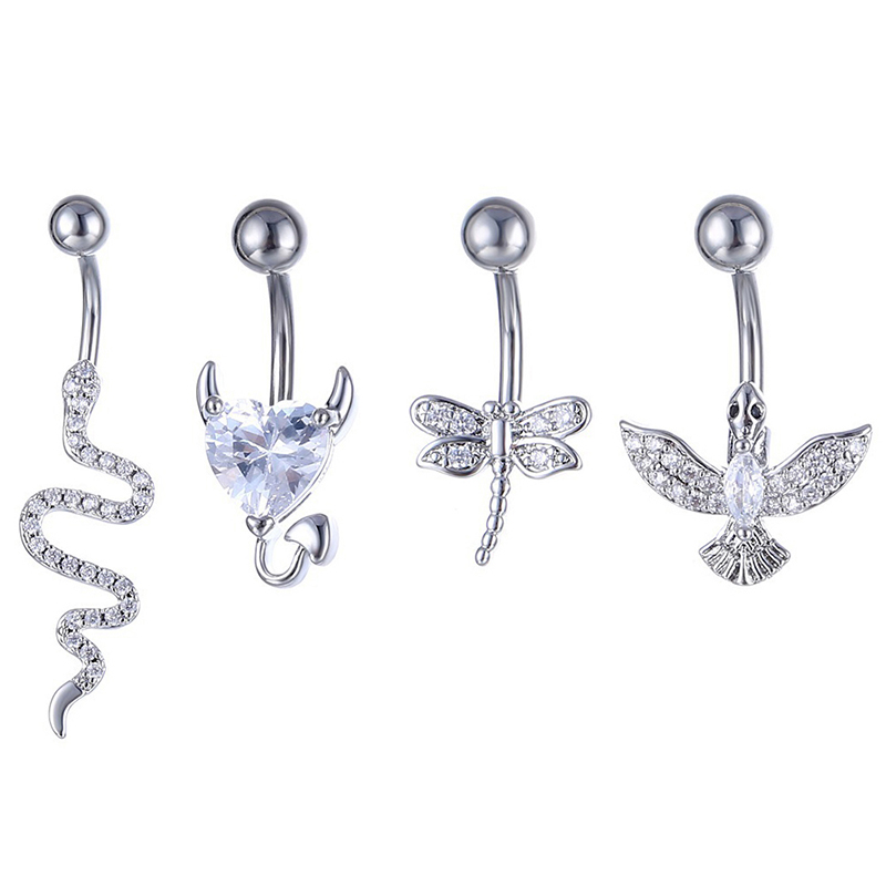 Anillo de cristal para ombligo - Body Jewelry Hoops reseña y precio