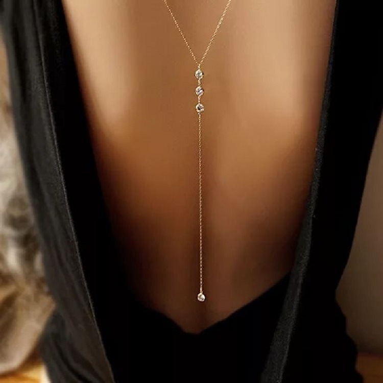 Nuevo collar de cadena trasera - Body Jewelry For You reseña y precio