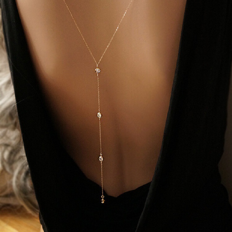 Nuevo collar de cadena trasera - Body Jewelry For You reseña y precio