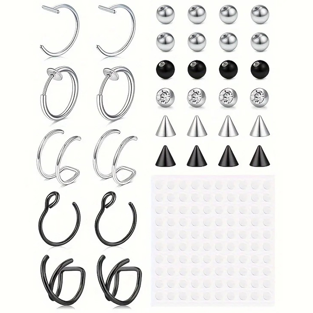 Piercings falsos, aro de labio - Body Jewelry Hoops reseña y precio