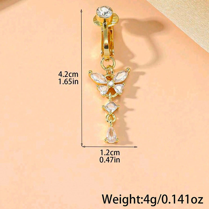 Anillo de Ombligo Falso con Di - Body Jewelry Hoops reseña y precio