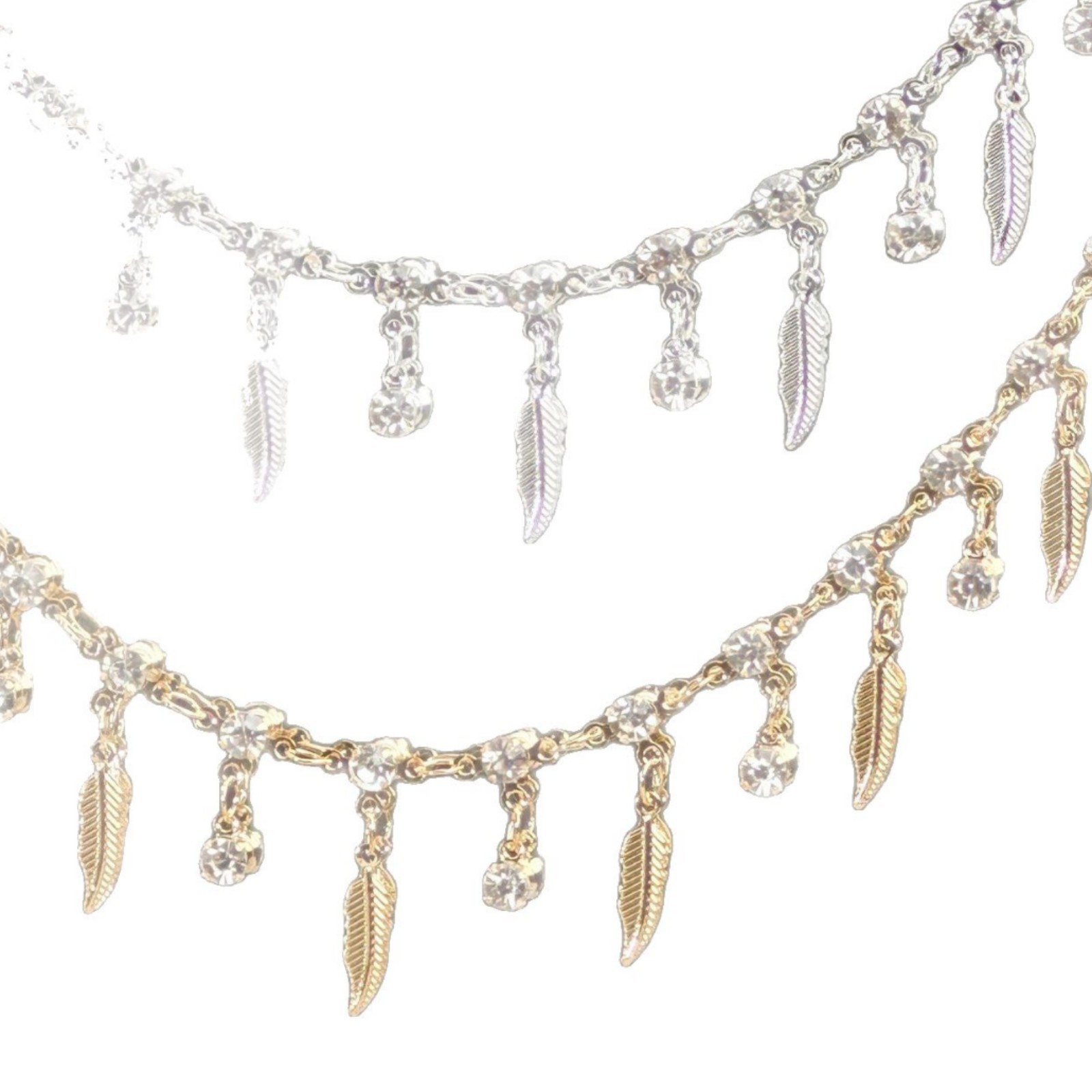 Cadena de plumas de diamante t - Body Jewelry For You reseña y precio