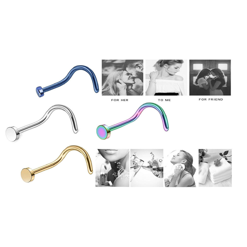 6 piezas de piercing de nariz  - Body Jewelry Ideas reseña y precio