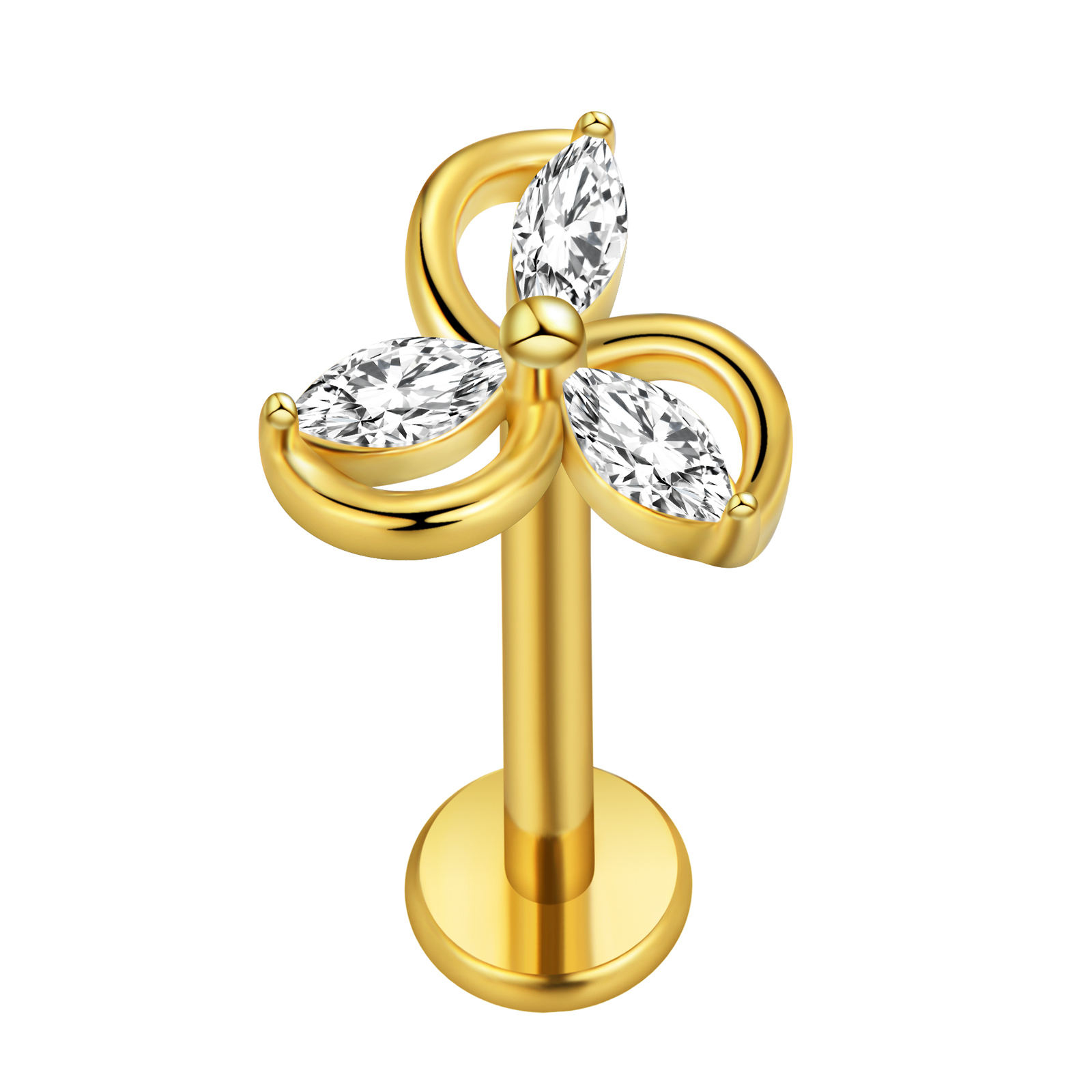 Piercing Labret de hoja de arc - Body Jewelry Labret reseña y precio