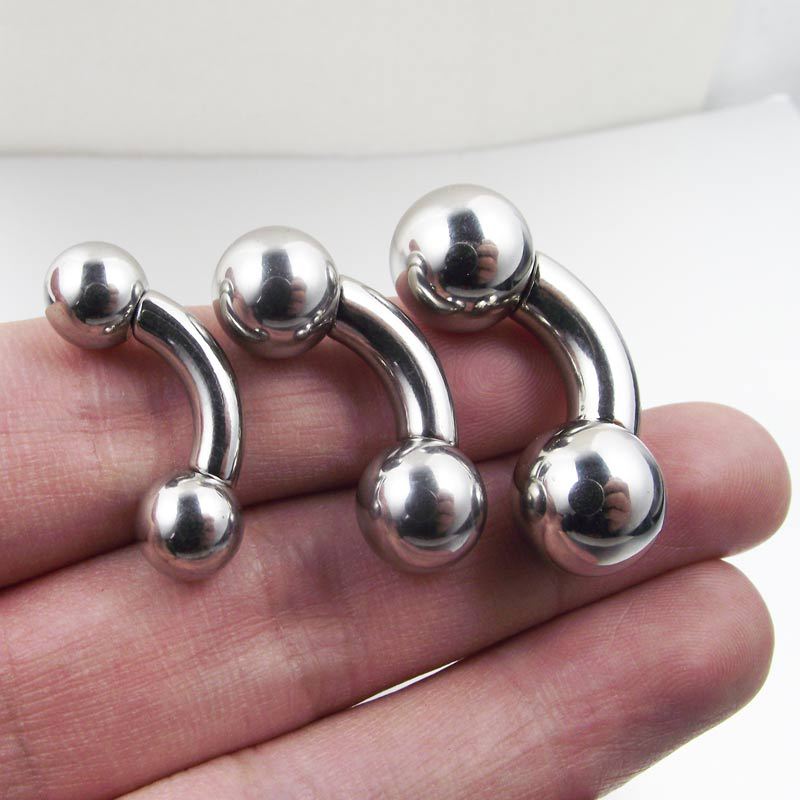 Anillos de mancuerna rectos de - Nipple Bar Curved reseña y precio