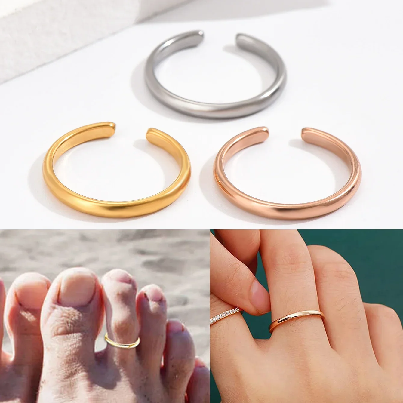 1 anillos de dedo del pie para - Body Jewelry Hoops reseña y precio
