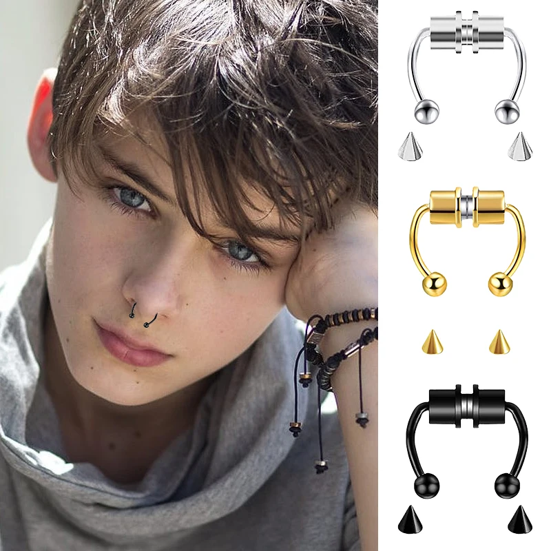 Piercing falso para la nariz,  - Body Jewelry Hoops reseña y precio