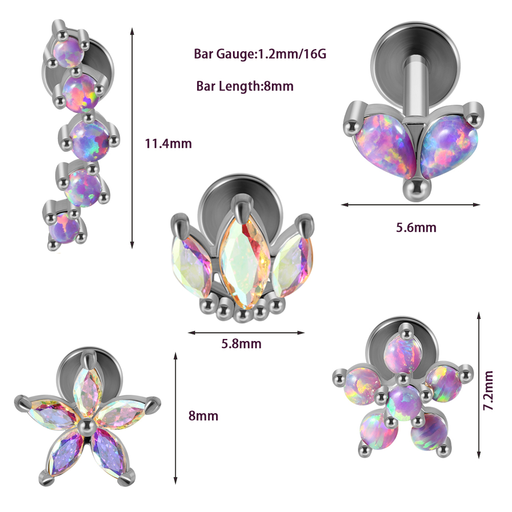 1 pieza de acero inoxidable óp - Body Jewelry Labret reseña y precio