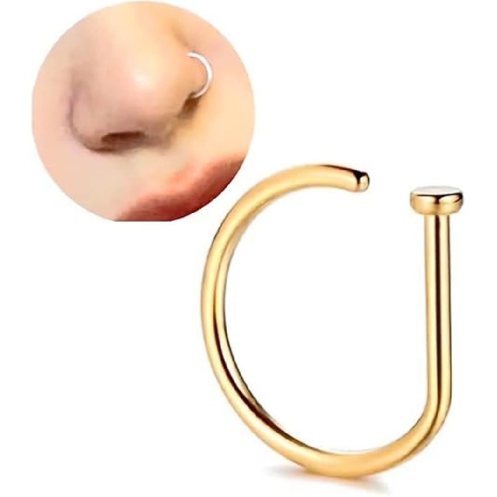 Paquete de 4 anillos de nariz  - Body Jewelry Hoops reseña y precio