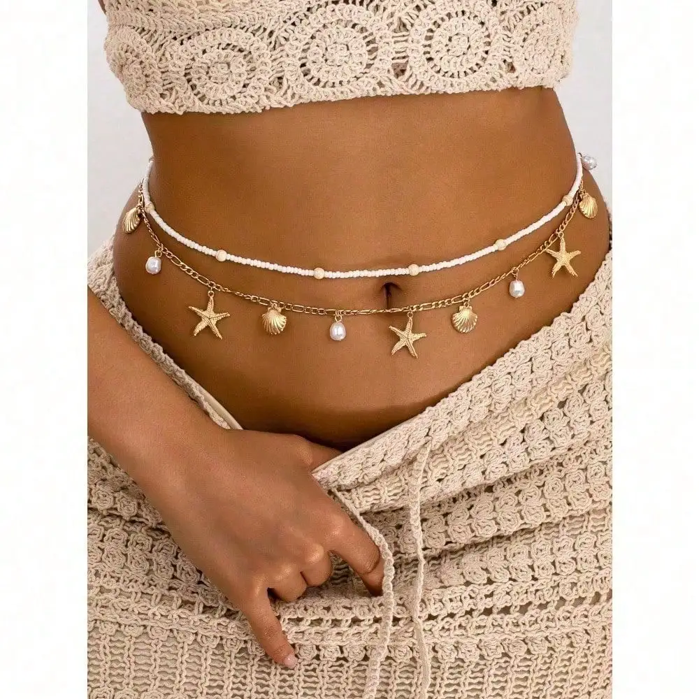 2 piezas de cadena de cintura  - Body Jewelry Women reseña y precio